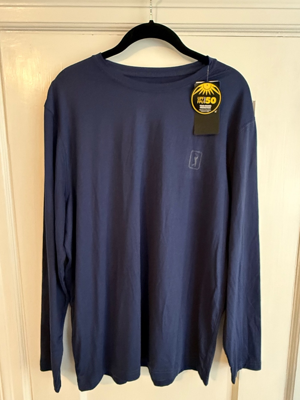 PGA UPF 50 Long Sleeve Crewneck Tee - Navy Year Round Protection NWT